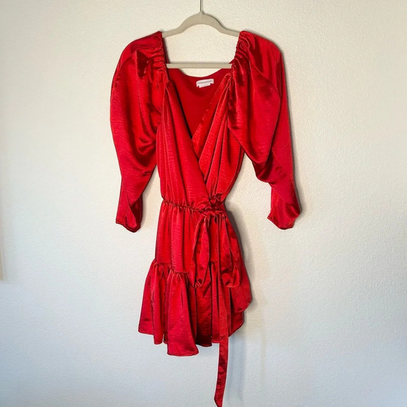 Lovers and Friends Corinne Mini Dress in Cherry Red - Picture 4 of 7